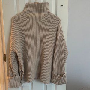 Banana Republic Tan Turtleneck Oversized Sweater